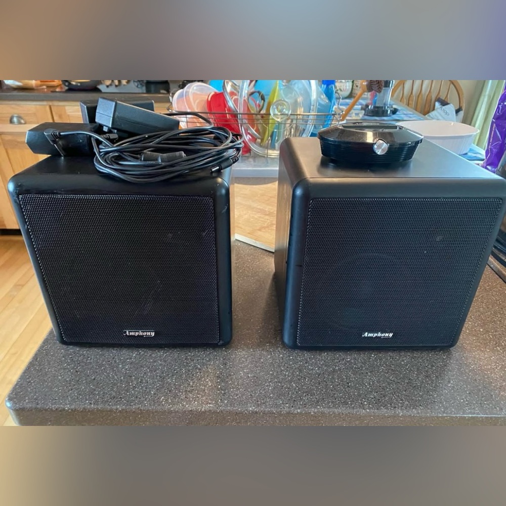 Amphony Black Portable Speakers